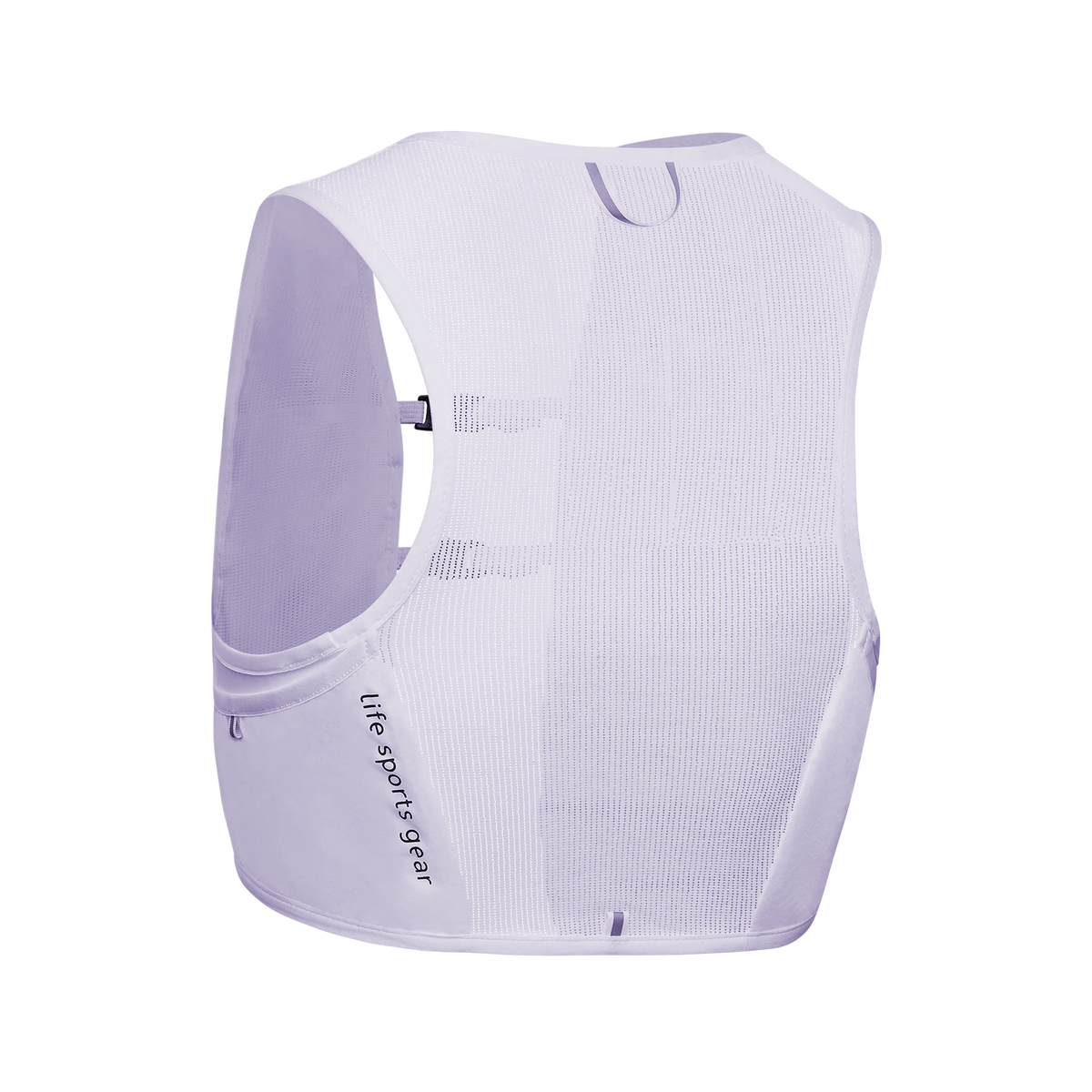 Life sports gear Mist Lilac running vest back angled view