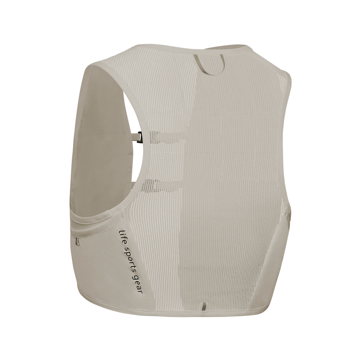 Life sports gear Mist beige running vest back angled view