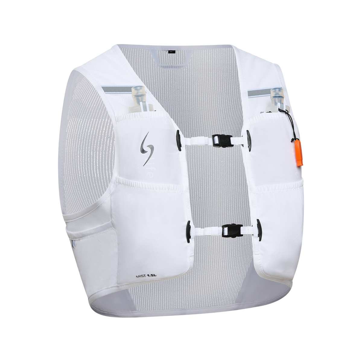 Life sports gear Mist running vest white front angled view