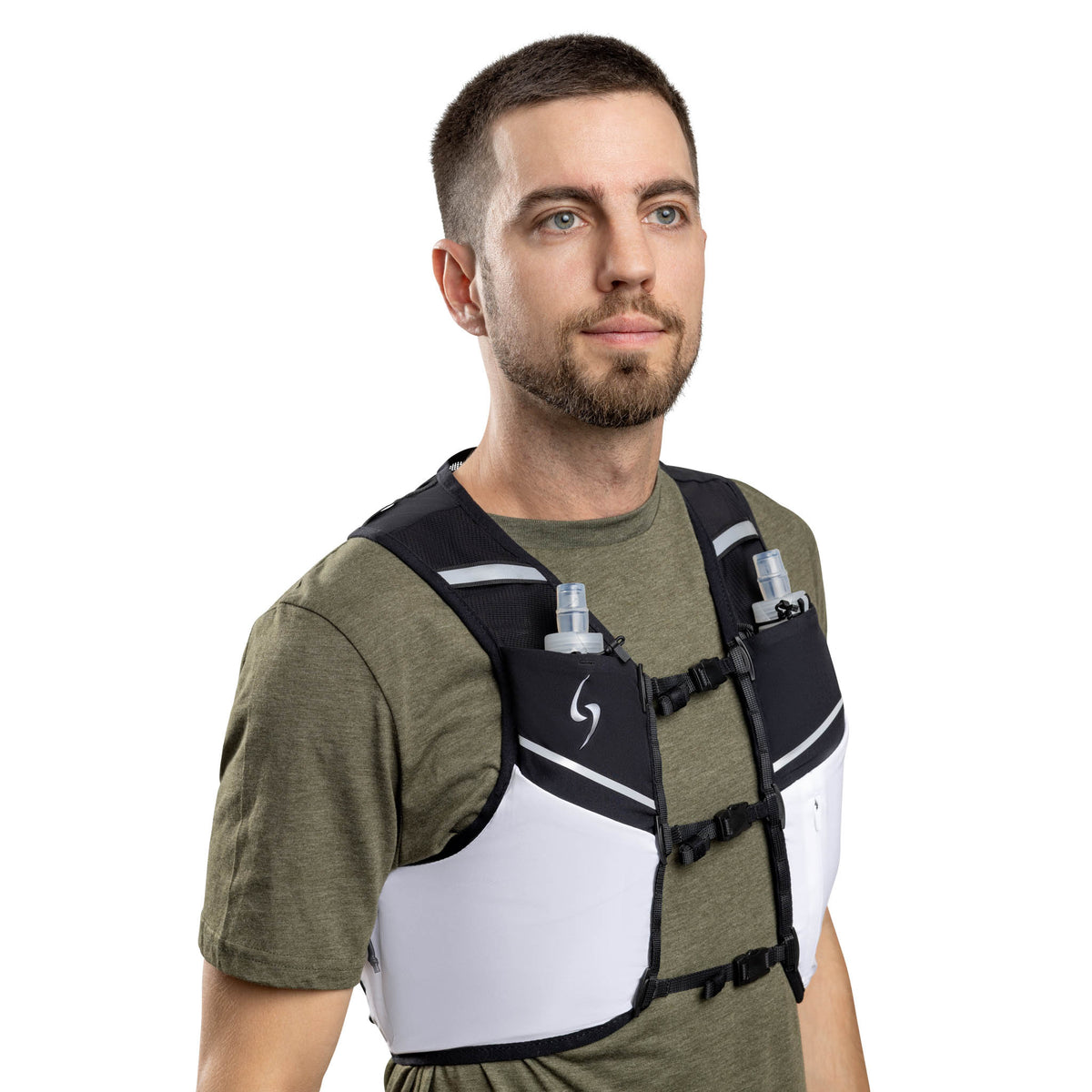 Life sports gear black white Hurricane Running Vest ECO men wear