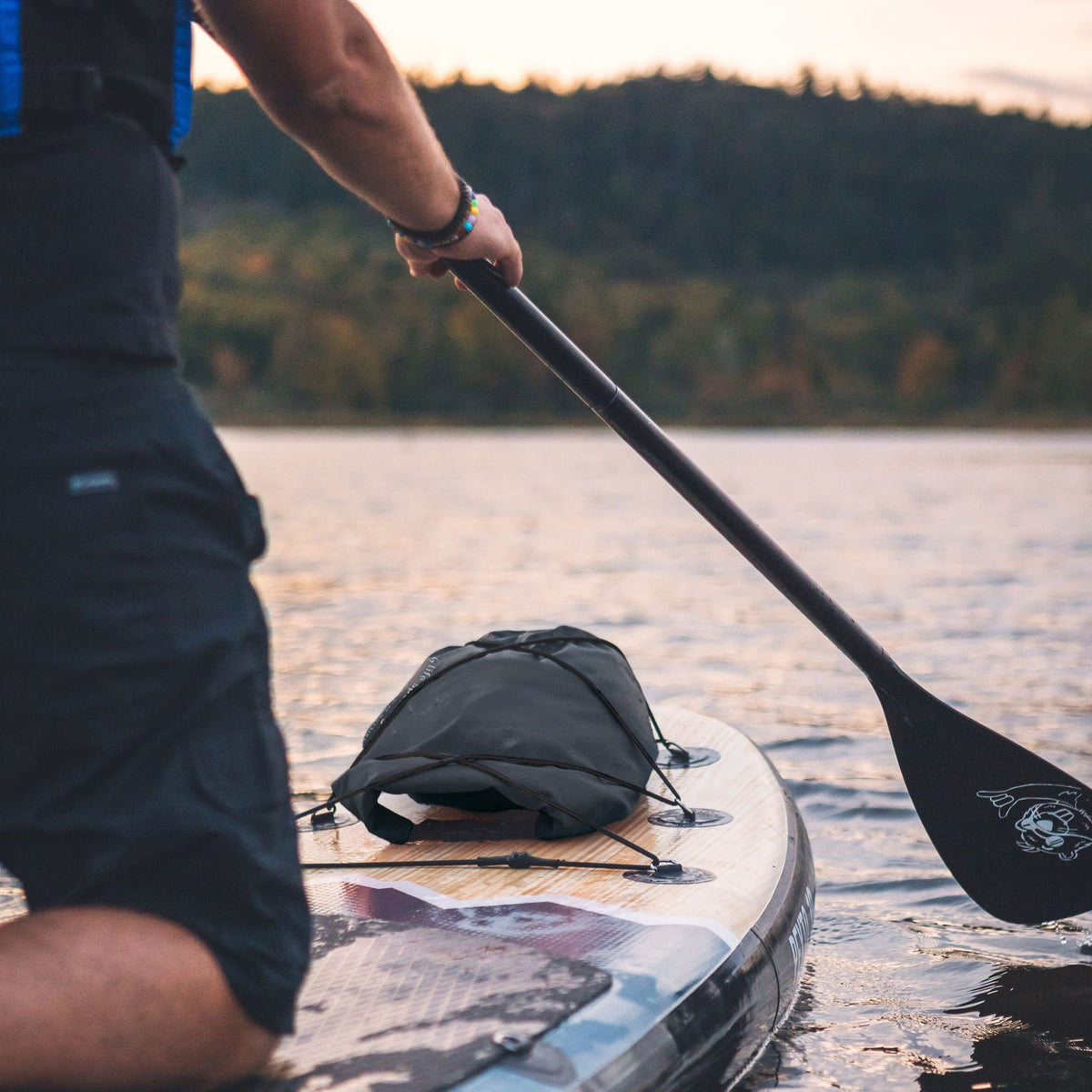 life sports gear Dry bag outside in use for paddle boarding