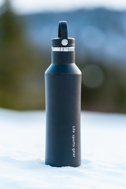 Bouteille isotherme en acier inoxydable avec poignée de transport - 530ml