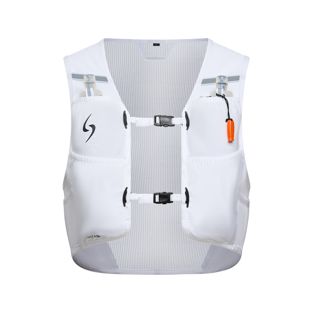 Life sports gear Mist white running vest front view