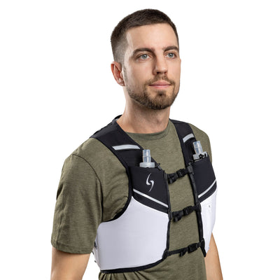 Life sports gear black white Hurricane Running Vest ECO men wear