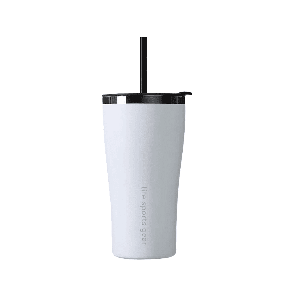 Insulated Stainless Steel Tumbler With Straw - 530ml