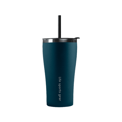 Insulated Stainless Steel Tumbler With Straw - 530ml