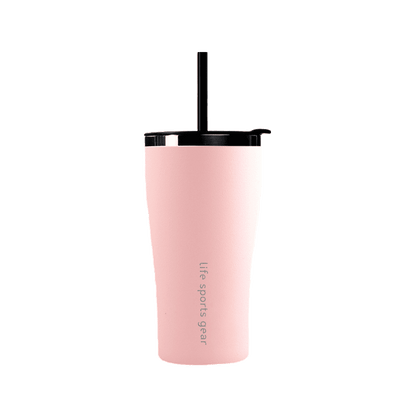 Insulated Stainless Steel Tumbler With Straw - 530ml