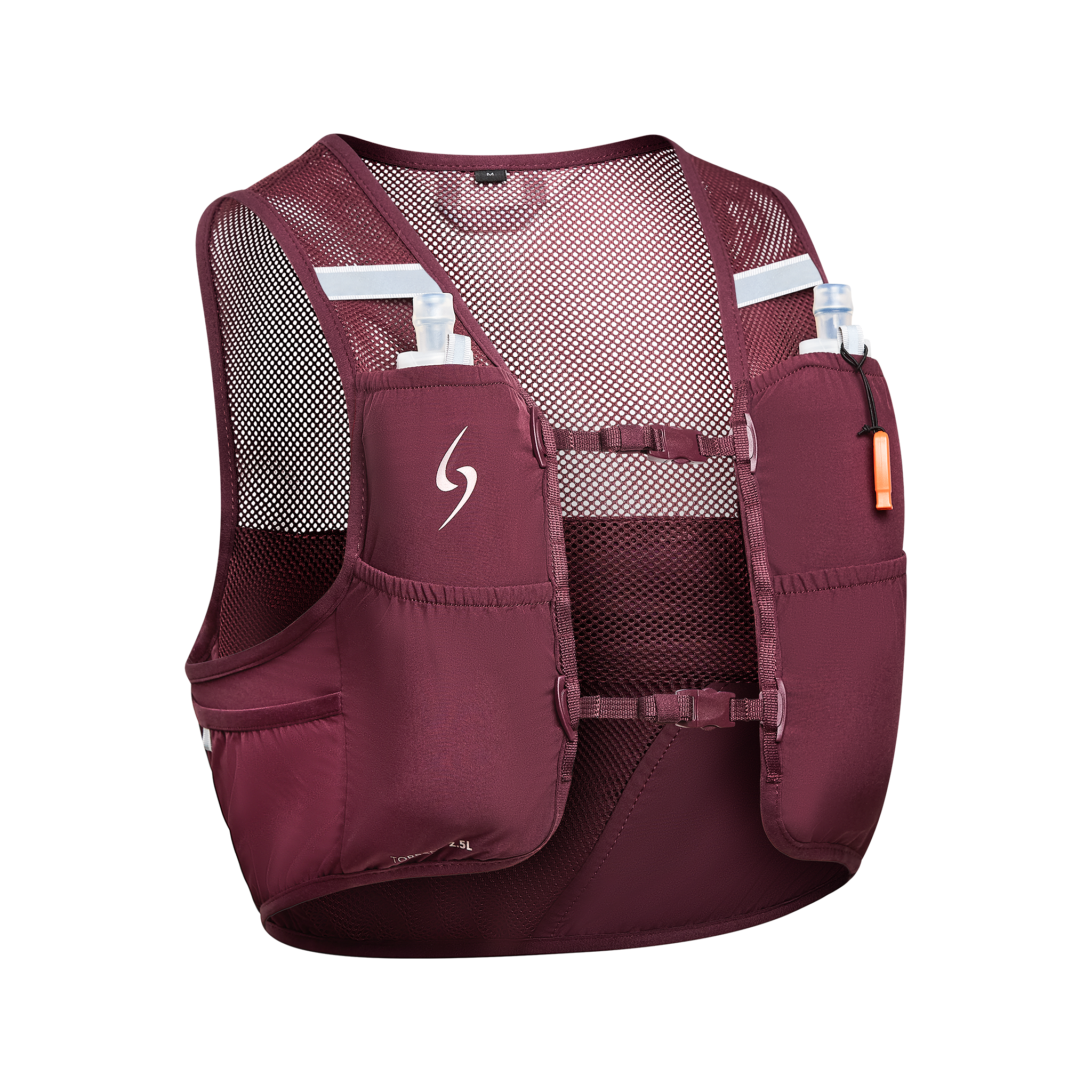 Plume running vest with hydration system on a white background #color_plume