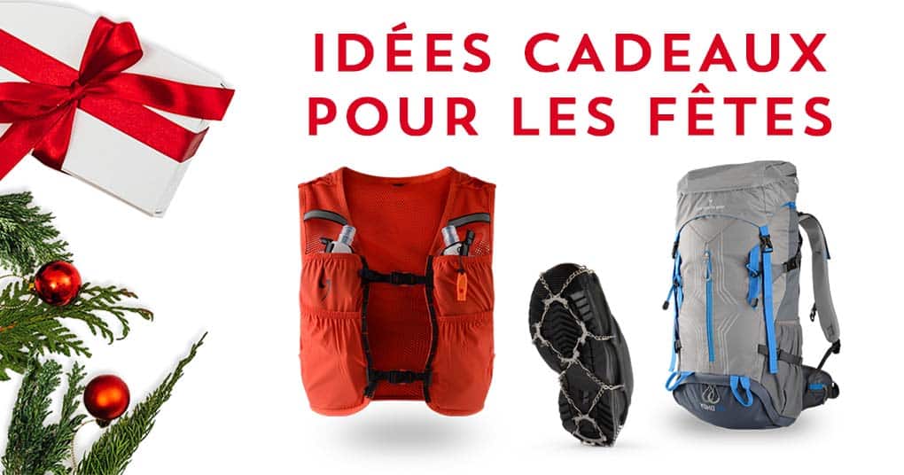 Idées cadeaux pour les fêtes | Sac de randonnée, veste d'hydratation, crampon